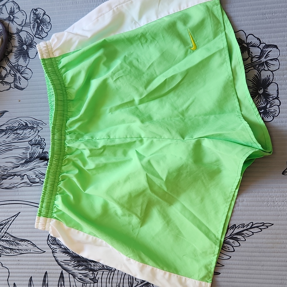 Lime green Nike dri-fit shorts